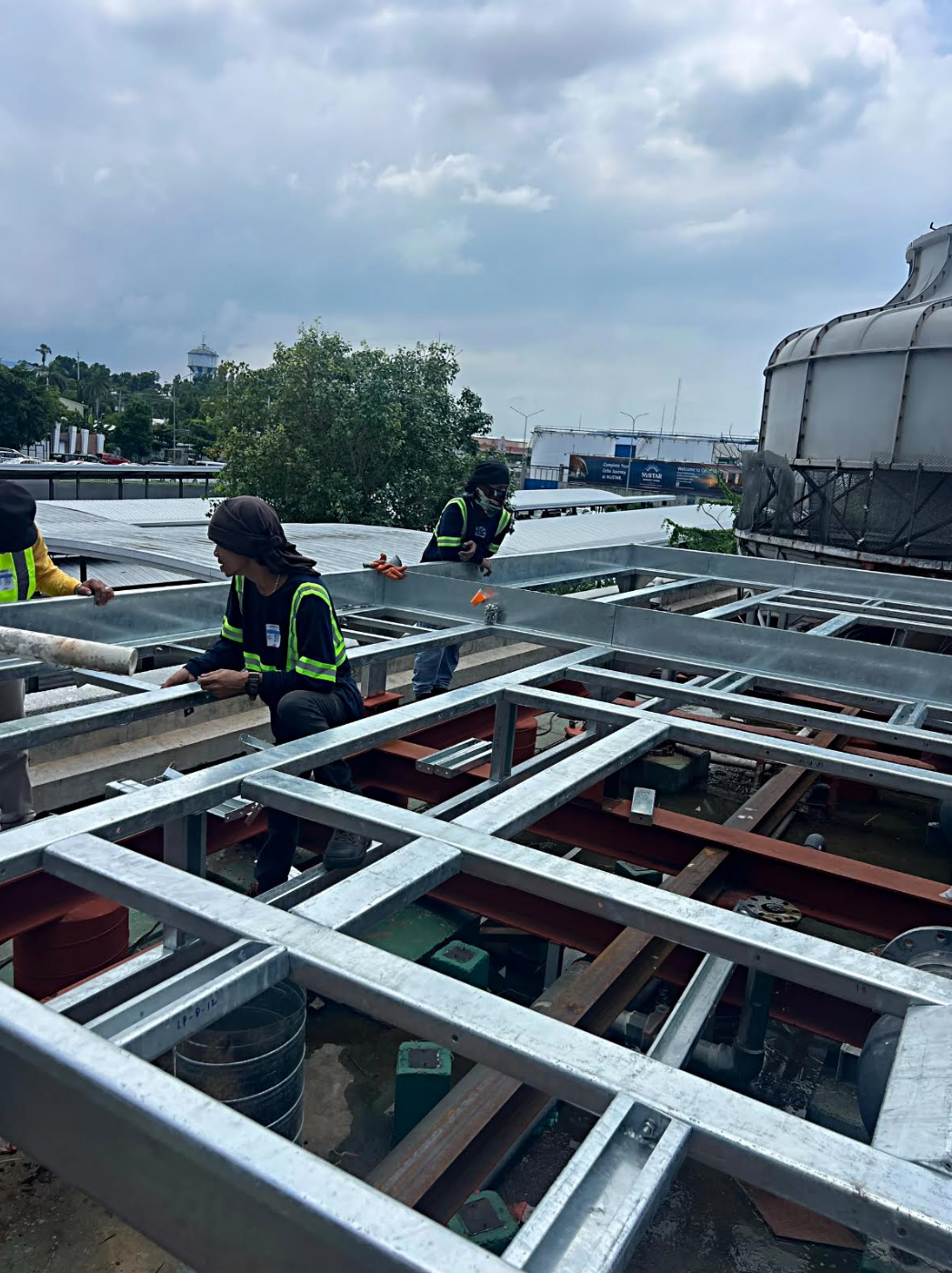 Cooling tower installation